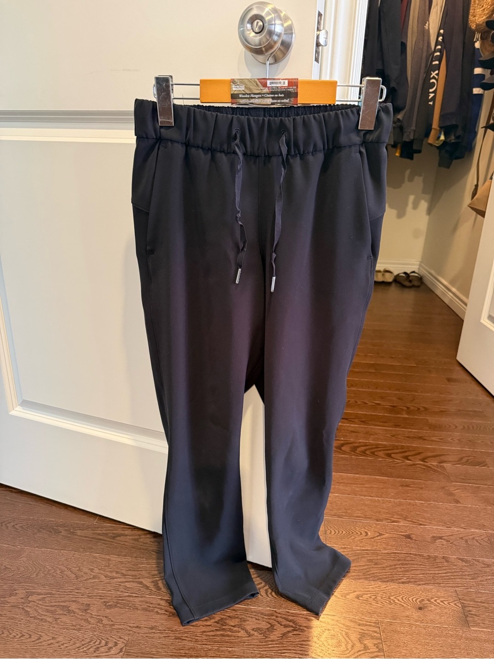 Women’s Lulu Black Elastic-Waist Drawstring Pants